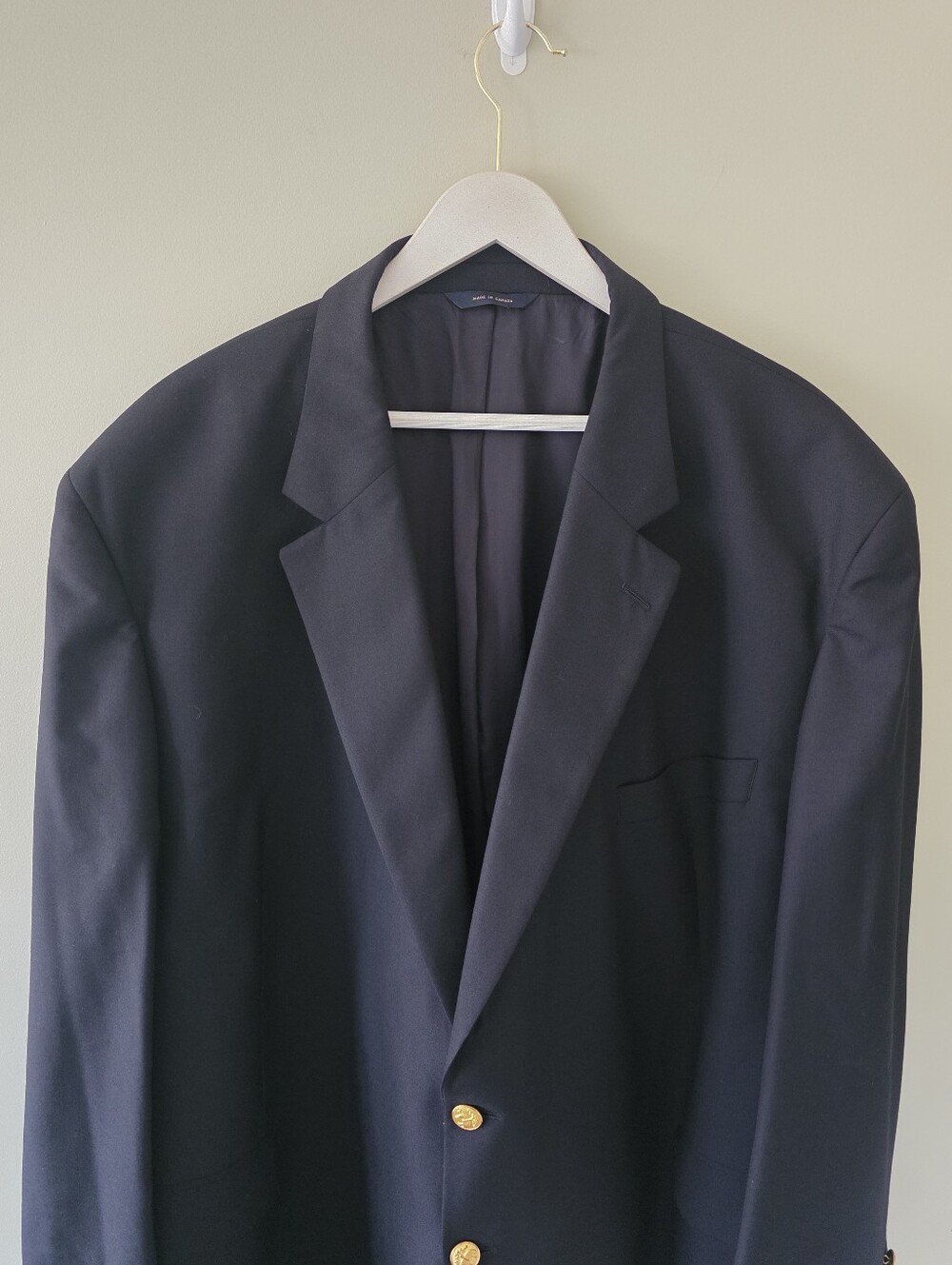 Brooks Brothers Loro Piana 56R Old Money Academia Formal Gold Button Wool Blazer - Picture 3 of 15